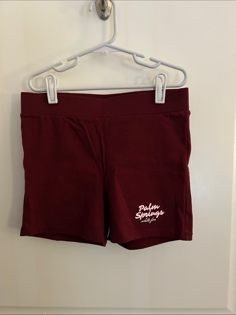 White Fox Maroon Women’s athletic shorts